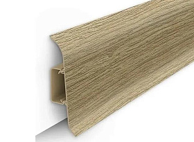 Напольный плинтус Идеал Классик К-П70п (пластиковый с кабель-каналом) 213 Дуб северный, 2200мм/70мм/22мм, 1 м.п.